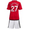 Original Trikotsatz Manchester United Alex Telles 27 Heimtrikot 2023-24 Für Kinder